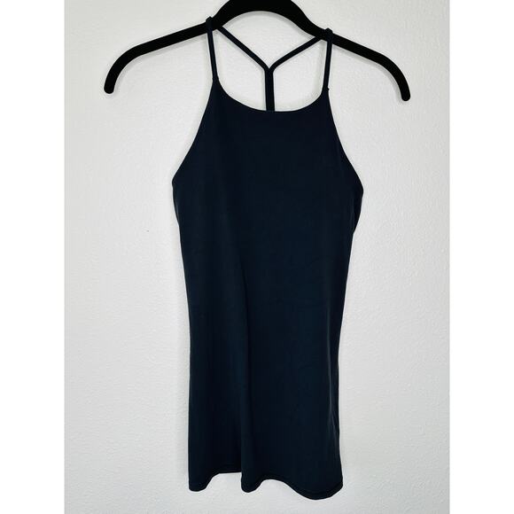 Lululemon Black High Neck Racer Back Long Line Tank Top 4 - Picture 1 of 8